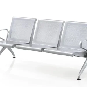 Cadeira Longarina 3 Lugares Bob Elegance - Cinza